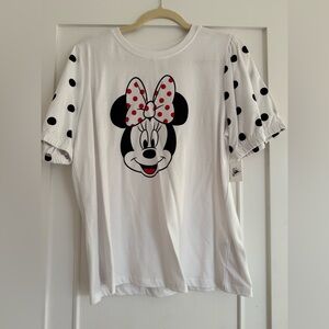 Disney Minnie Mouse Polka Dot Tee - White and Black